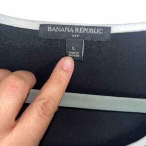 Banana Republic Elegant Black and White Top